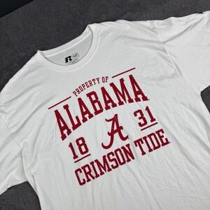 ALABAMA CRIMSON TIDE WHITE TSHIRT "ALABAMA  A  CRIMSON TIDE" XL 1831